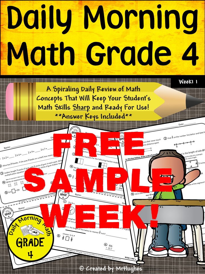 Grading Week Header Image Created by MrHughes - 4th Grade MM Header FREE SAMPLE WEEK - Created by ...